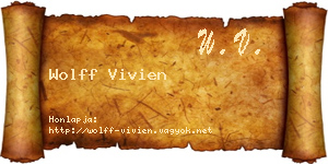 Wolff Vivien névjegykártya